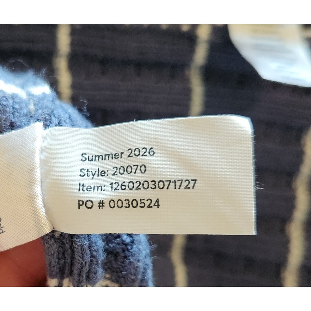 Marine Layer Blue and White Striped Knit Cardigan with Tank - Picture 10 of 10